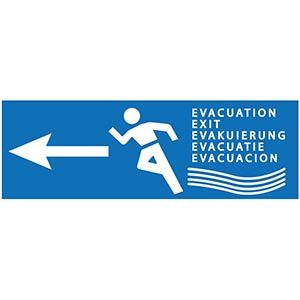 Panneau d'évacuation inondation camping